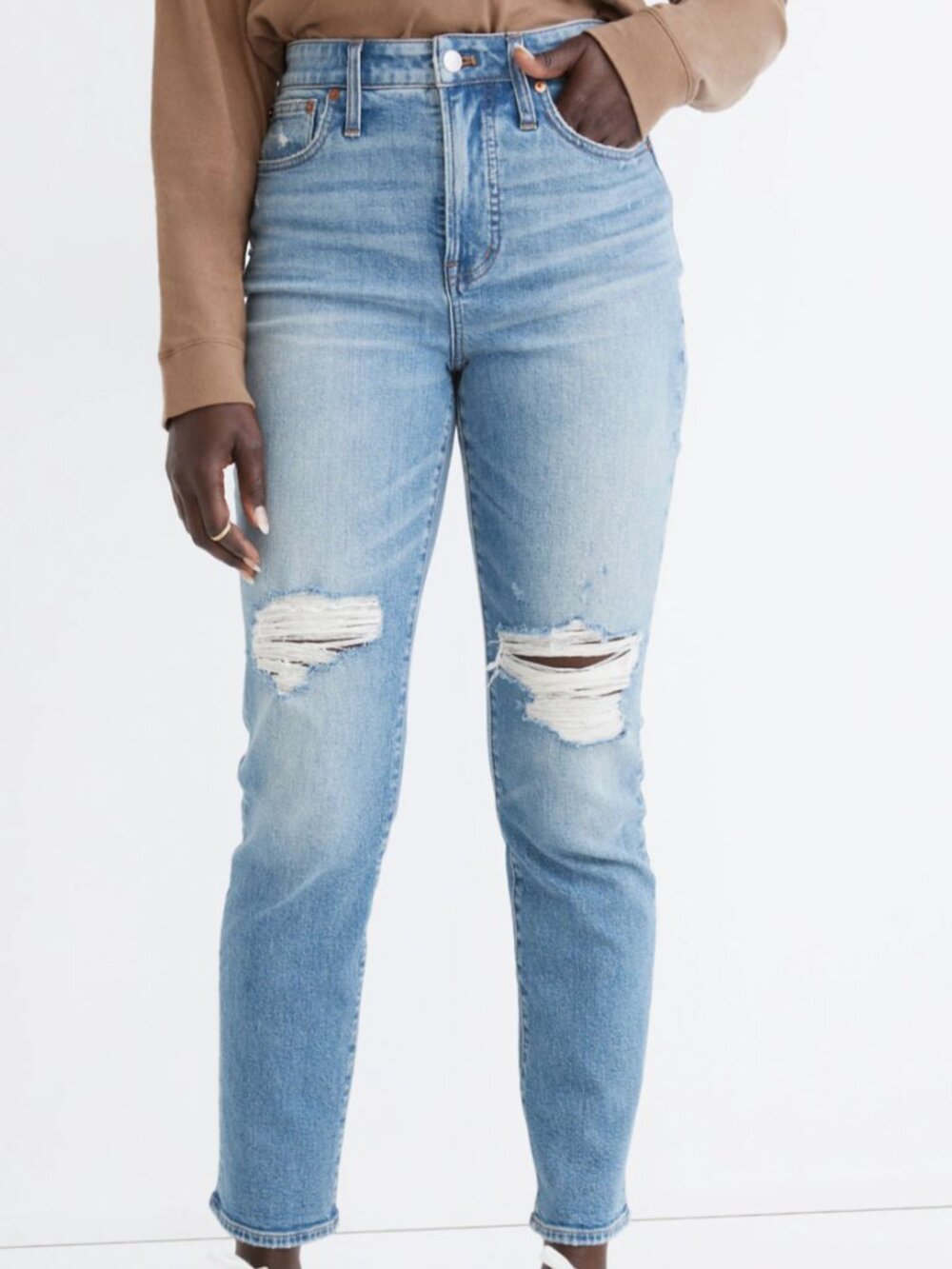 Madewell The Perfect Vintage Jean in Denman Wash: Ripped Edition